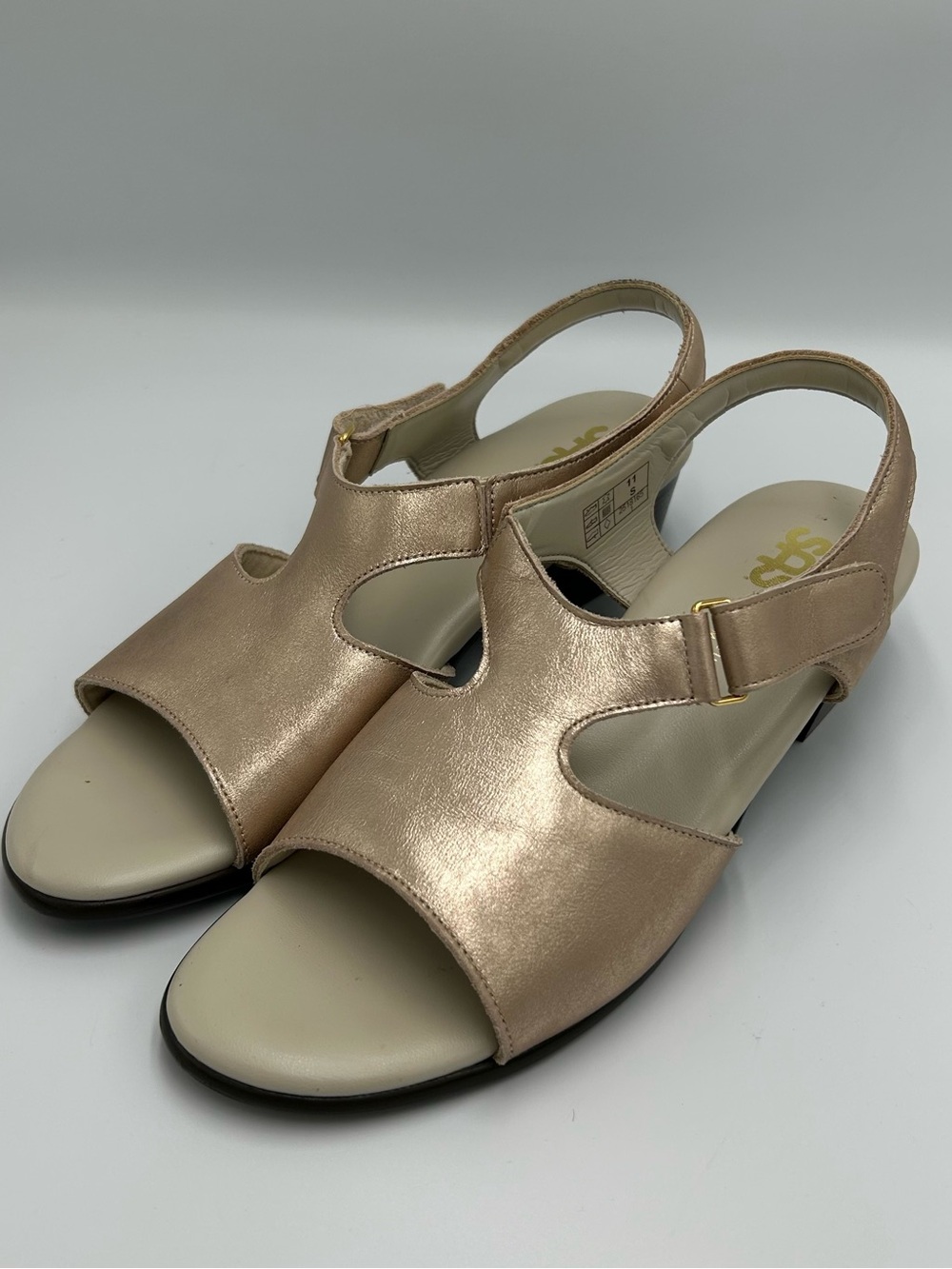 SAS Tripad Comfort Suntimer Sandals Metallic Finish Adjustable Strap Size 11 S